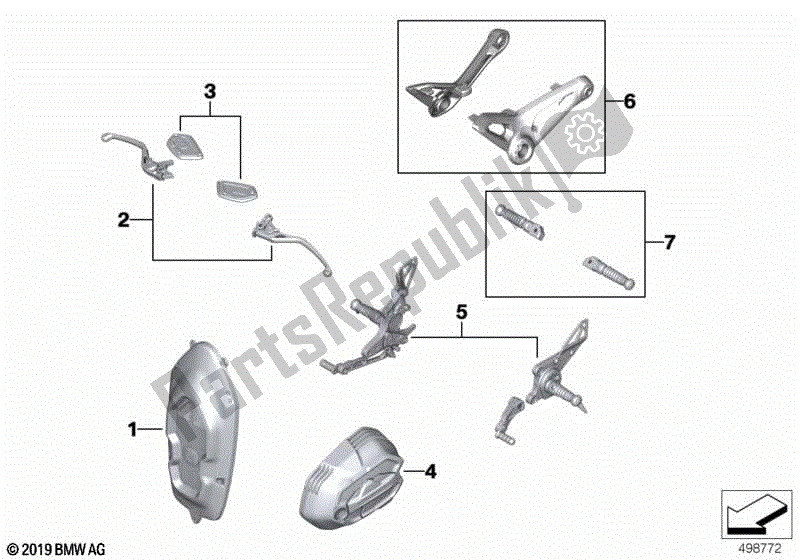 Todas las partes para Opción 719 de BMW R Nine T K 21 2016 - 2021