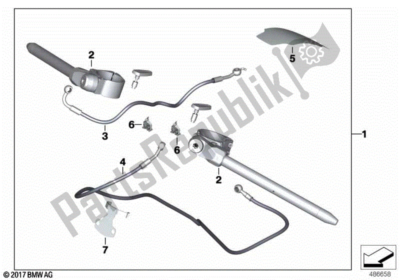 Todas las partes para Set Manillar De Talón Ajustable de BMW R Nine T K 21 2016 - 2021