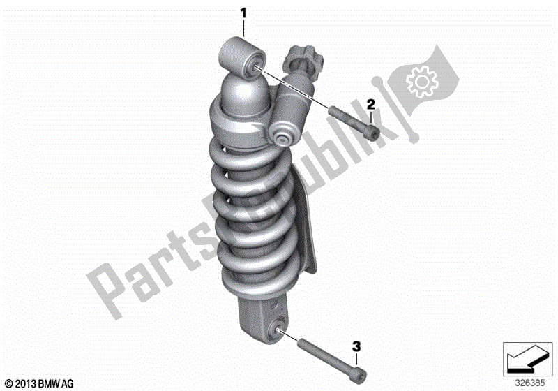 Todas las partes para Puntal De Resorte, Trasero de BMW R Nine T K 21 2016 - 2021