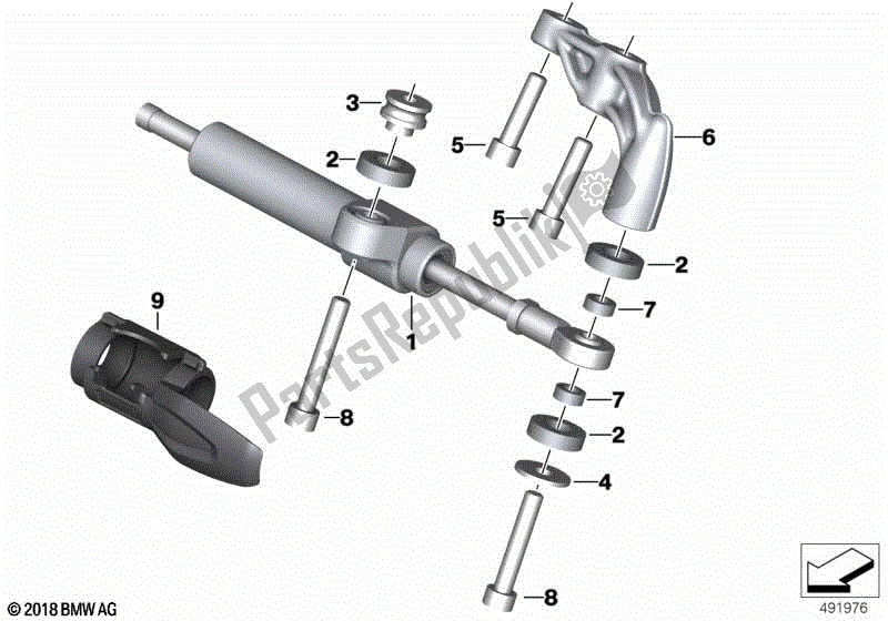 Todas las partes para Amortiguador De Dirección de BMW R Nine T K 21 2016 - 2021