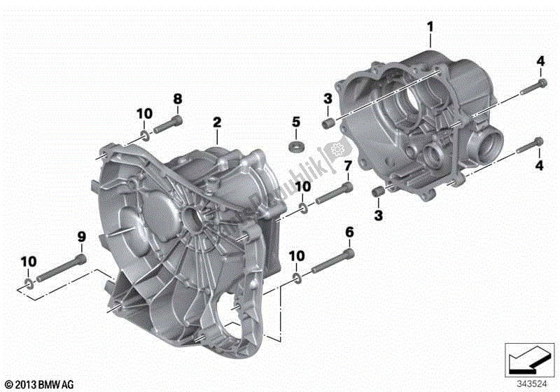 Todas las partes para Carcasa De Transmisión de BMW R Nine T K 21 2016 - 2021