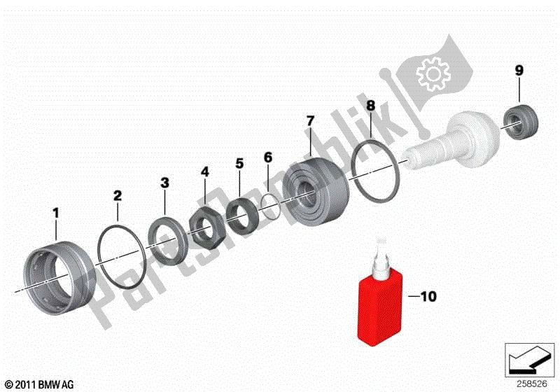 Todas las partes para Cojinete Para Piñón de BMW R Nine T Pure K 22 2016 - 2021