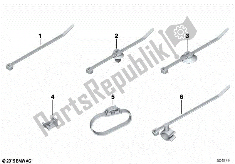 Alle onderdelen voor de Kabelbinder, Kabelbinder Met Beugel van de BMW R Nine T Pure K 22 2016 - 2021