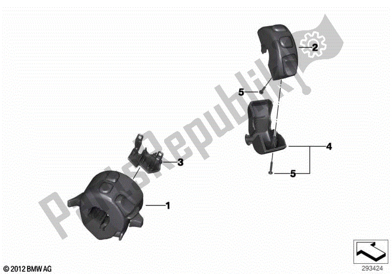 Todas las partes para Interruptor Combinado En El Manillar de BMW R Nine T Pure K 22 2016 - 2021