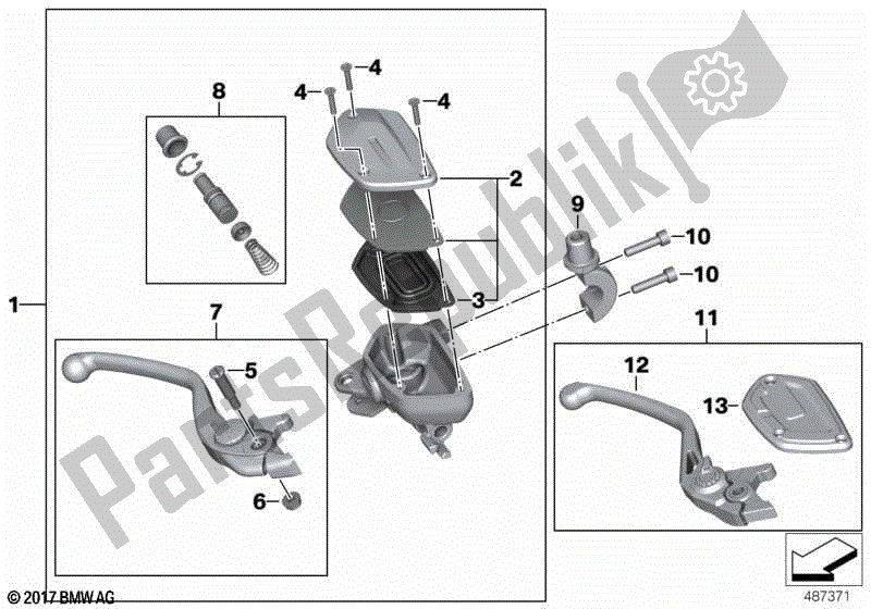 Wszystkie części do Monta? Zespo? U Sterowania BMW R Nine T Pure K 22 2016 - 2021