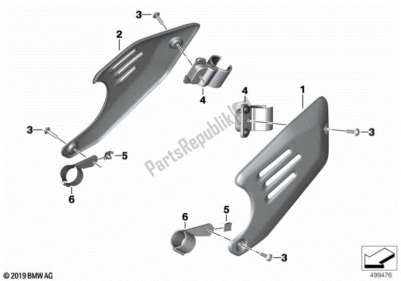 Todas las partes para Tapa Para Silenciador De Admisión de BMW R Nine T Pure K 22 2016 - 2021