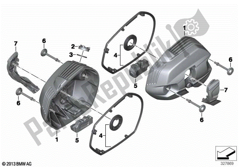 Todas las partes para Tapa De Culata / Piezas De Montaje de BMW R Nine T Pure K 22 2016 - 2021