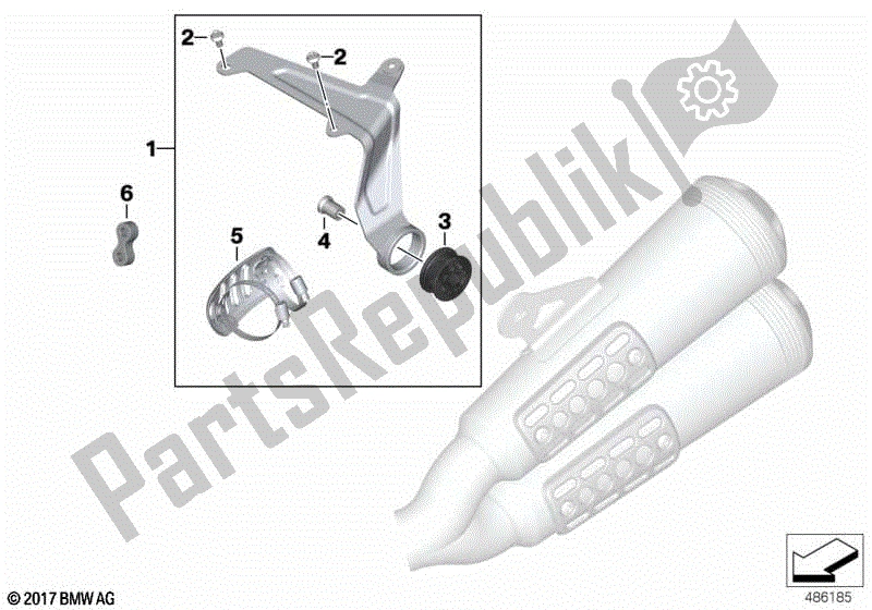 Todas las partes para Silenciador Final Sin Marco Del Acompañante de BMW R Nine T Pure K 22 2016 - 2021