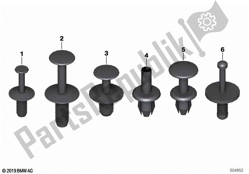 Todas las partes para Remache De Expansión de BMW R Nine T Pure K 22 2016 - 2021