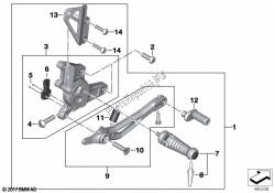 Footrest assembly, right