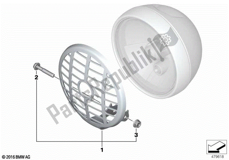 Todas las partes para Protector De Faro de BMW R Nine T Pure K 22 2016 - 2021