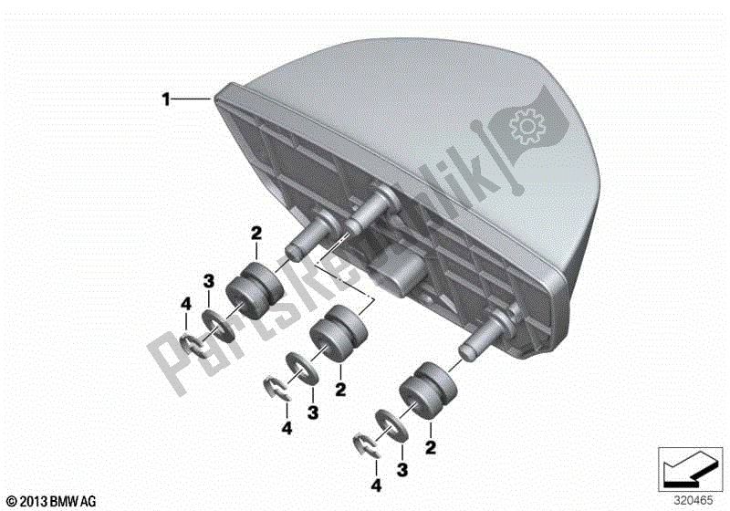 Alle onderdelen voor de Led Achterlicht van de BMW R Nine T Pure K 22 2016 - 2021