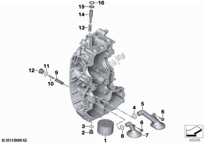 Todas las partes para Sistema De Lubricación-filtro De Aceite de BMW R Nine T Pure K 22 2016 - 2021