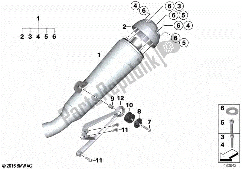 Alle onderdelen voor de Uitlaat Katalysator / Attach. Parts van de BMW R Nine T Pure K 22 2016 - 2021