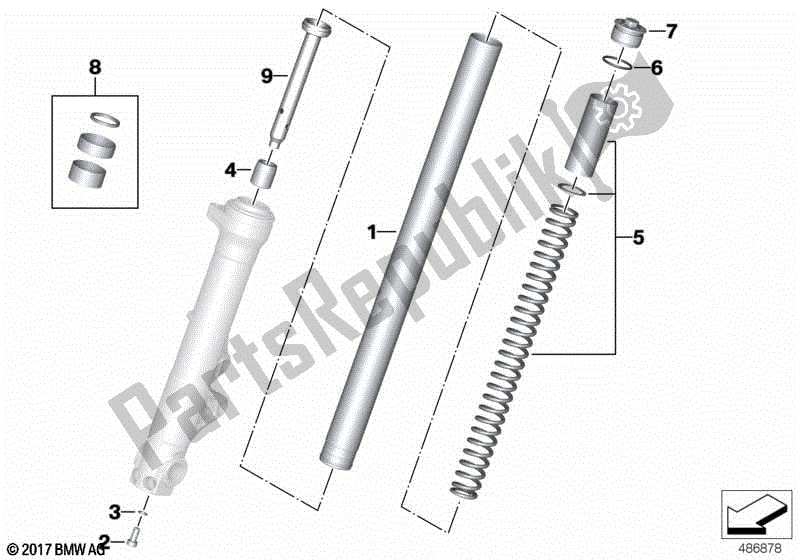 Todas las partes para Tubo De Subida / Absorbedor de BMW R Nine T Pure K 22 2016 - 2021