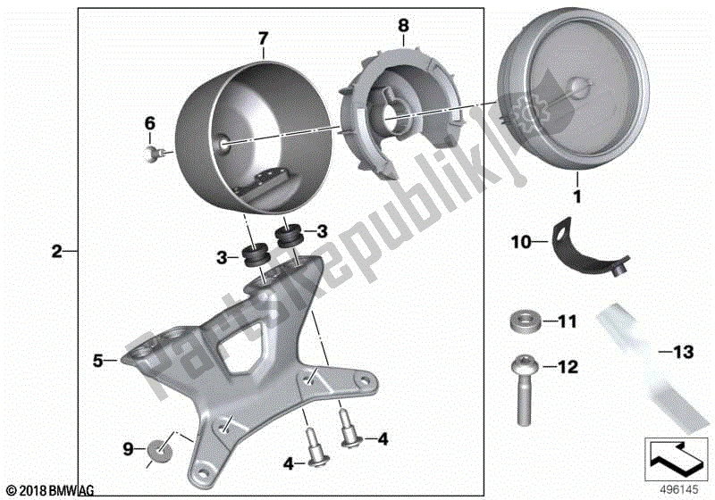 Todas las partes para Sensor De Velocidad De Rotación Negro de BMW R Nine T Pure K 22 2016 - 2021