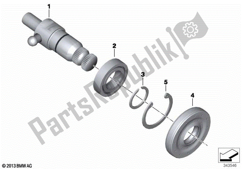 Todas las partes para Eje Selector de BMW R Nine T Pure K 22 2016 - 2021