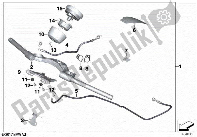 Alle onderdelen voor de Set, Vorkbeugel van de BMW R Nine T Pure K 22 2016 - 2021