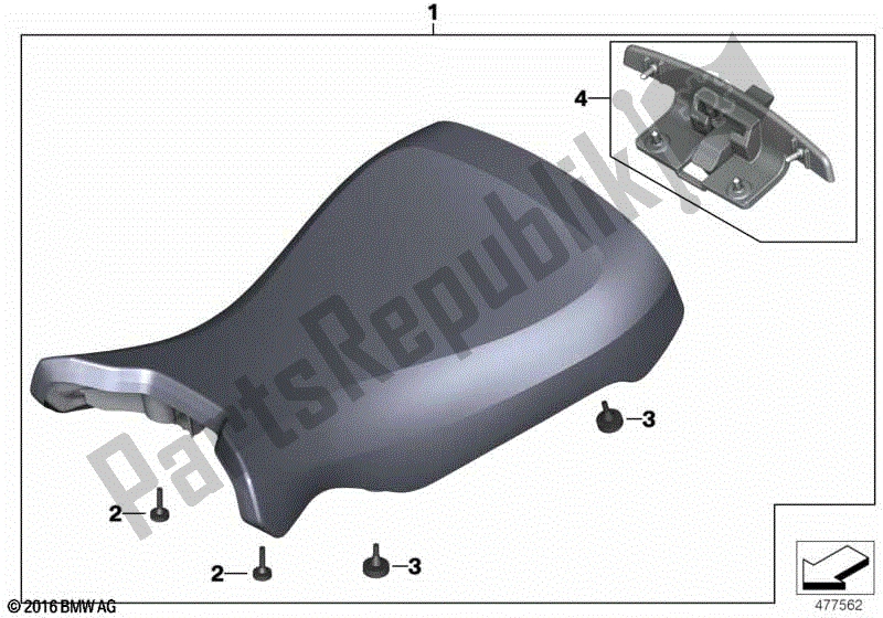 Todas las partes para Banco De Un Solo Asiento Para Portaequipajes de BMW R Nine T Pure K 22 2016 - 2021