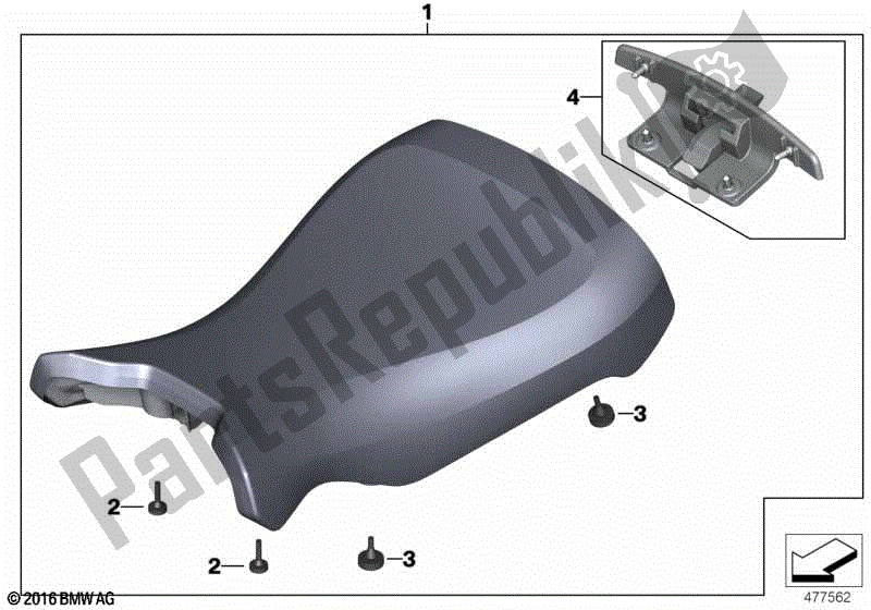 Todas las partes para Banco De Un Solo Asiento Para Portaequipajes de BMW R Nine T Pure K 22 2016 - 2021