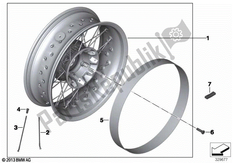 Todas las partes para Rueda De Radios, Trasera de BMW R Nine T Pure K 22 2016 - 2021