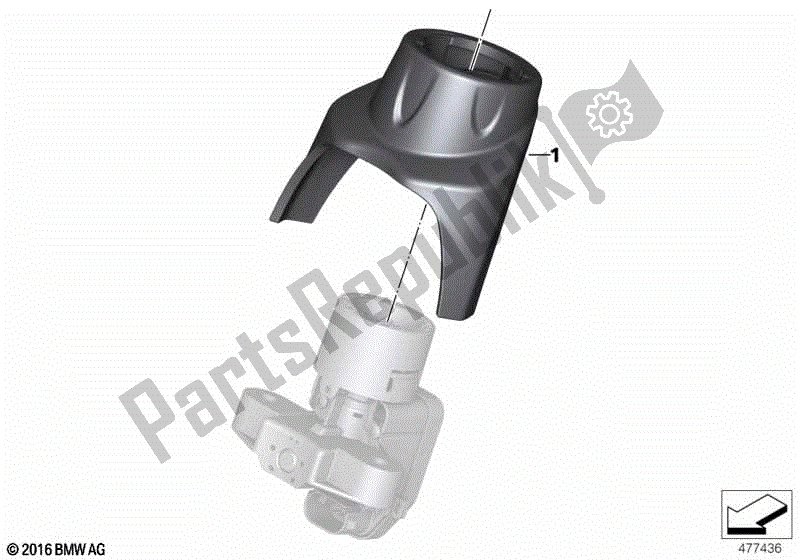 Todas las partes para Tapa F Interruptor De Encendido Y Bloqueo De Dirección de BMW R Nine T Racer K 32 2016 - 2021