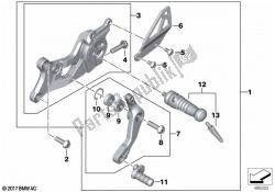 Footrest assembly, left