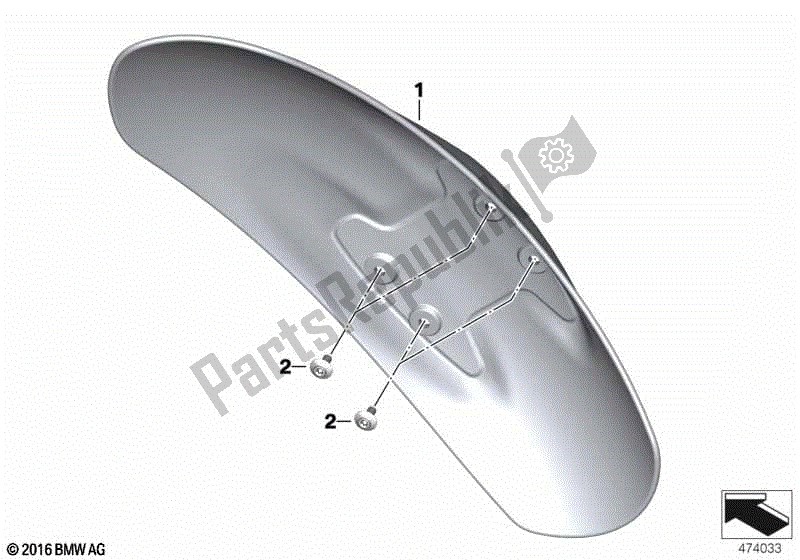 Todas las partes para Cubierta De La Rueda Delantera, Imprimada de BMW R Nine T Racer K 32 2016 - 2021