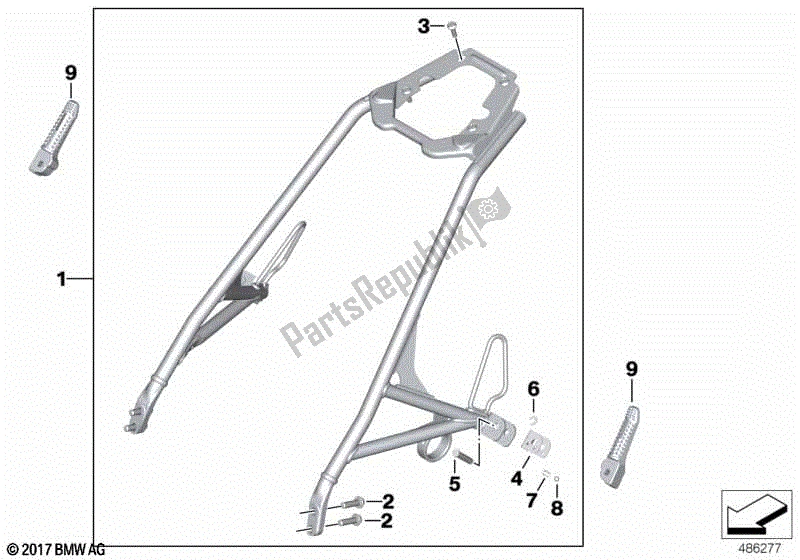 Todas las partes para Estructura Del Asiento Del Pasajero de BMW R Nine T Racer K 32 2016 - 2021