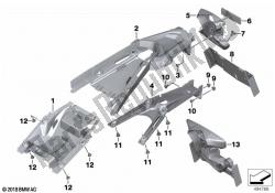 Rear wheel cover, license plate bracket