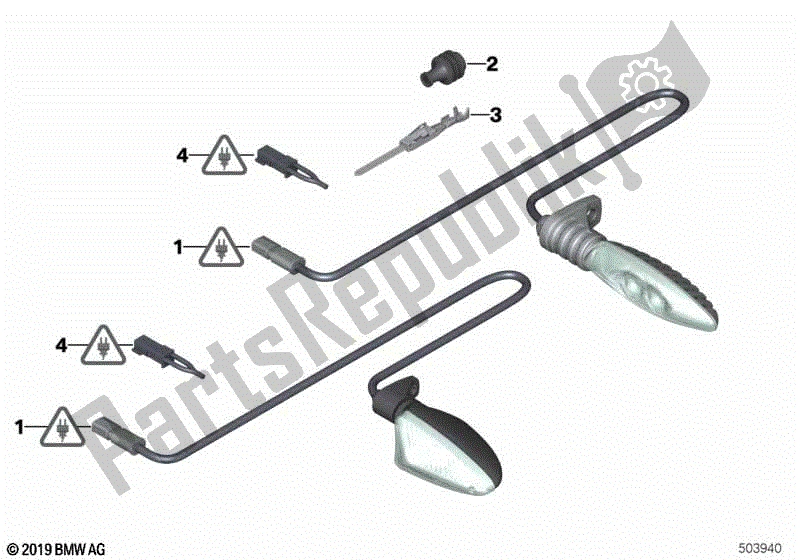 Todas las partes para Conector De Reparación, Lámpara Indicadora de BMW R Nine T Racer K 32 2016 - 2021