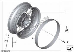 Spoke wheel, rear