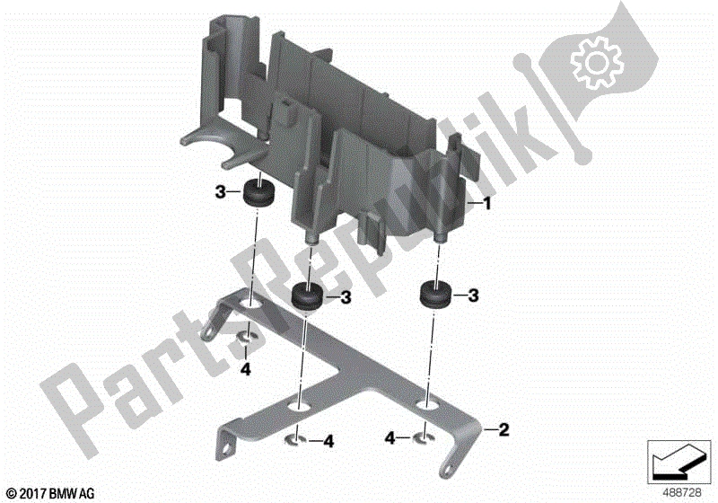 Todas las partes para Soporte, Unidad De Control de BMW R Nine T Scrambler K 23 2016 - 2021