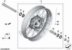 Cross spoke wheel front