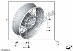 Cross spoke wheel rear