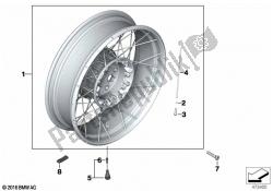 Cross spoke wheel rear