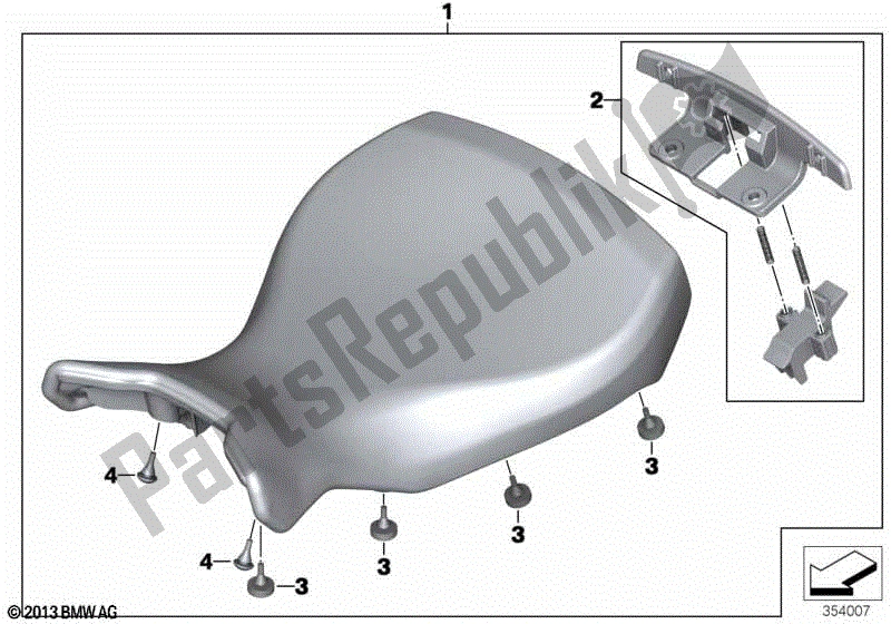 Todas las partes para Asiento Del Conductor 'personalizado' de BMW R Nine T Scrambler K 23 2016 - 2021