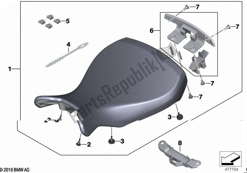 Todas las partes para Asiento Del Conductor de BMW R Nine T Scrambler K 23 2016 - 2021