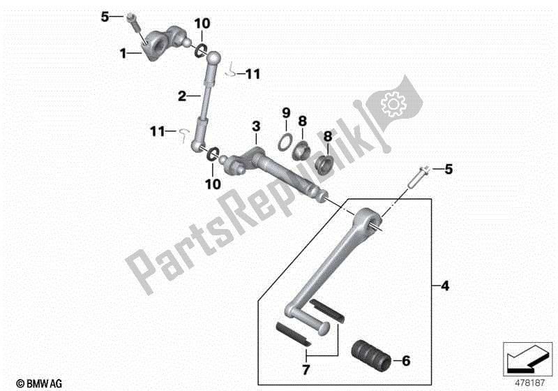 Todas las partes para Piezas De Cambio De Marchas Externas / Palanca De Cambio de BMW R Nine T Scrambler K 23 2016 - 2021