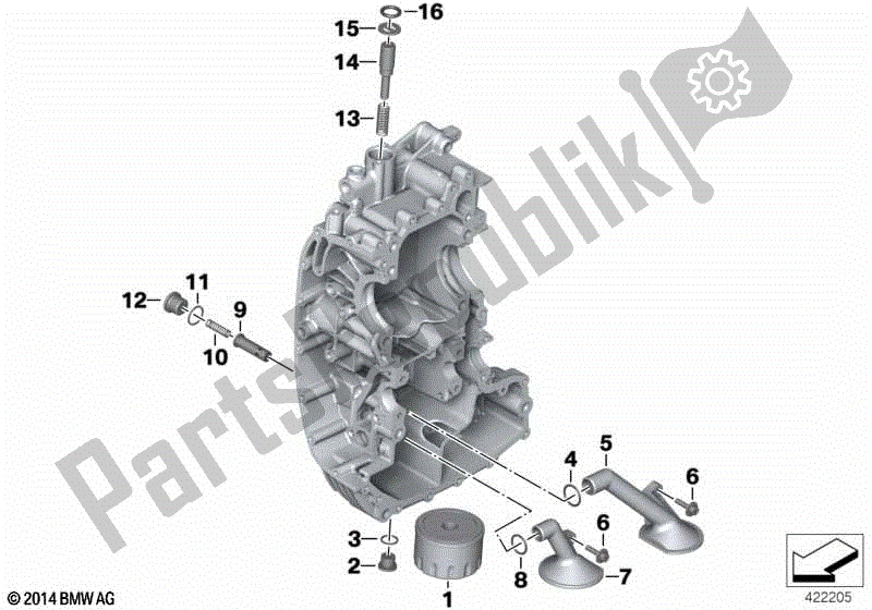 Todas las partes para Sistema De Lubricación-filtro De Aceite de BMW R Nine T Scrambler K 23 2016 - 2021