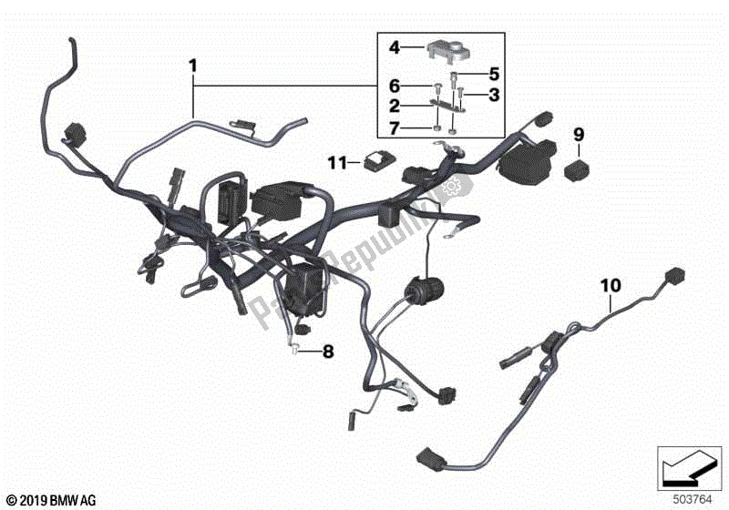 Todas las partes para Arnés Principal / Arnés Trasero de BMW R Nine T Scrambler K 23 2016 - 2021