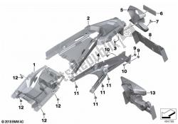 Rear wheel cover, license plate bracket