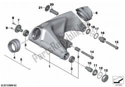 Rear wheel swinging arm