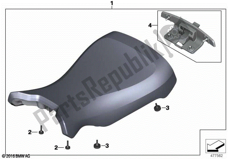 Todas las partes para Banco De Un Solo Asiento Para Portaequipajes de BMW R Nine T Scrambler K 23 2016 - 2021