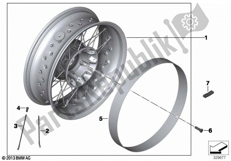 Todas las partes para Rueda De Radios, Trasera de BMW R Nine T Scrambler K 23 2016 - 2021