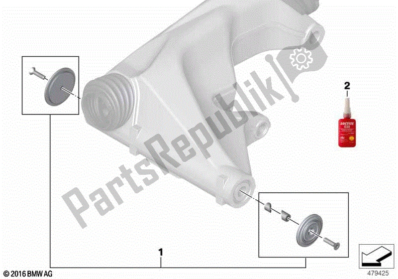 Todas las partes para Cubierta De Cojinete De Horquilla Oscilante Mecanizada de BMW R Nine T Scrambler K 23 2016 - 2021