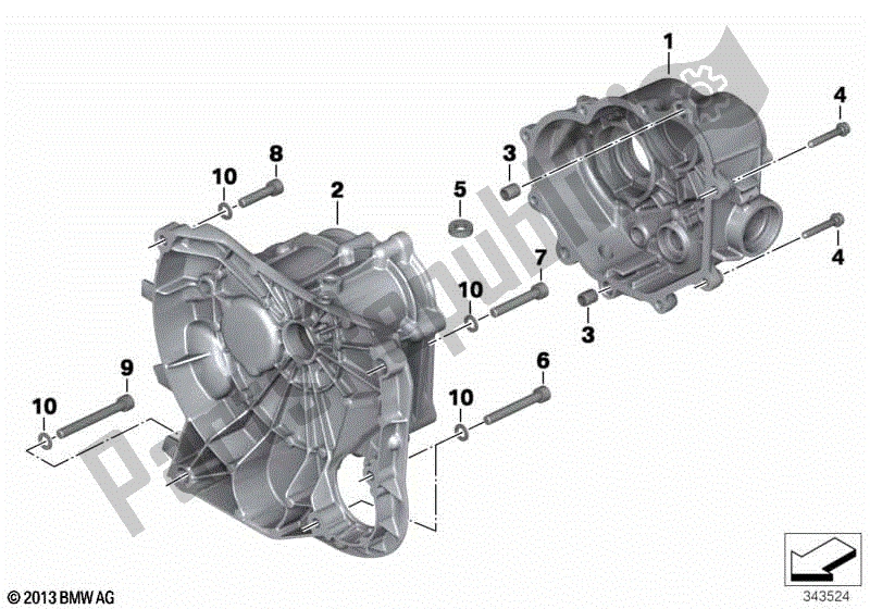 Todas las partes para Carcasa De Transmisión de BMW R Nine T Scrambler K 23 2016 - 2021