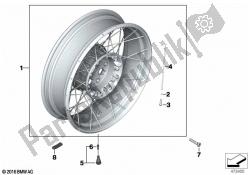 Cross spoke wheel rear