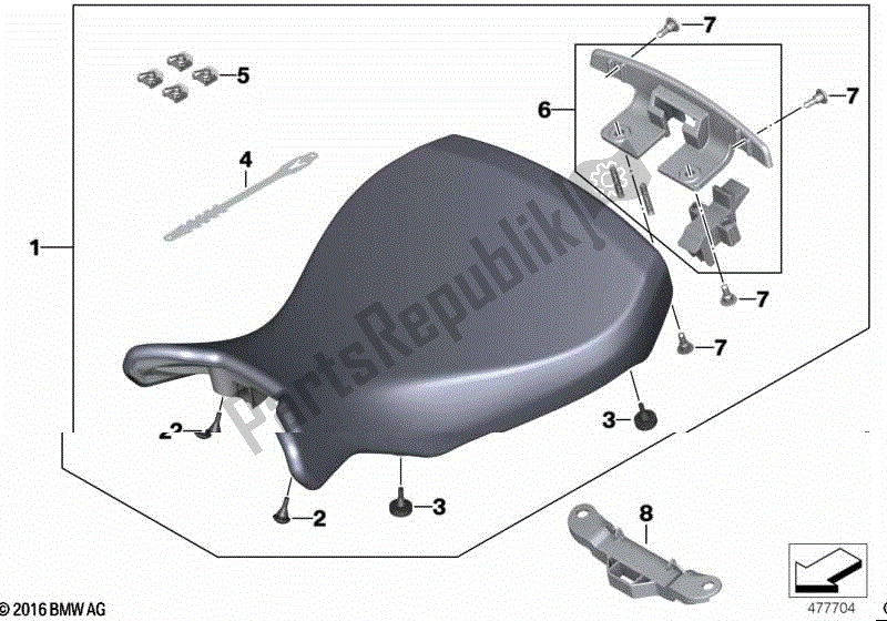 Todas las partes para Asiento Del Conductor de BMW R Nine T Urban G/S 2017 - 2021