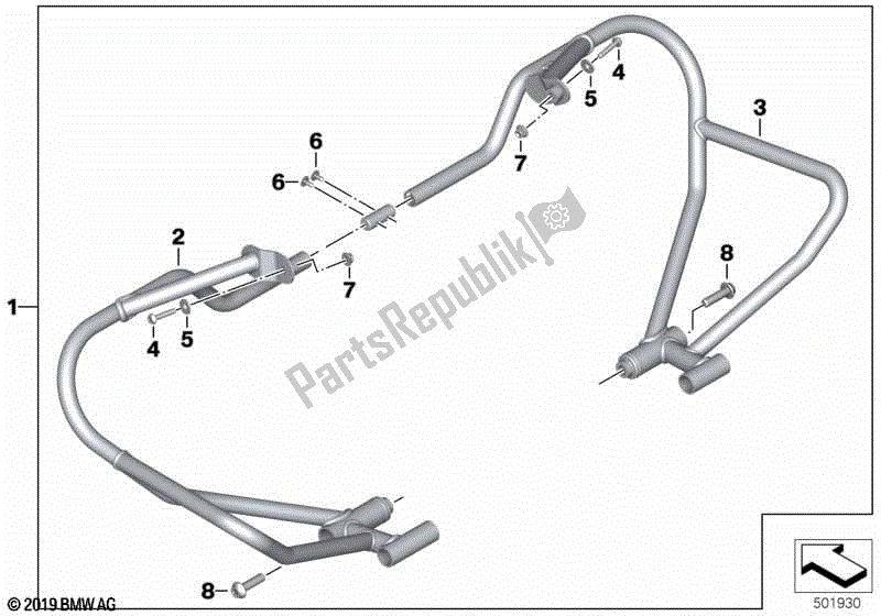 Todas las partes para Barra De Protección Del Motor de BMW R Nine T Urban G/S 2017 - 2021